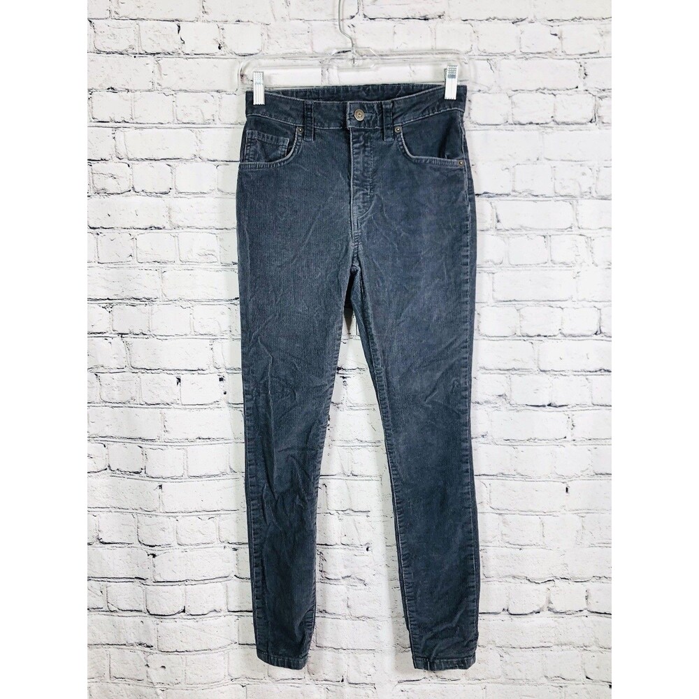 Patagonia Women Organic Cotton‎ Corduroy Skinny Stretch Pants Dark Grey Size 24